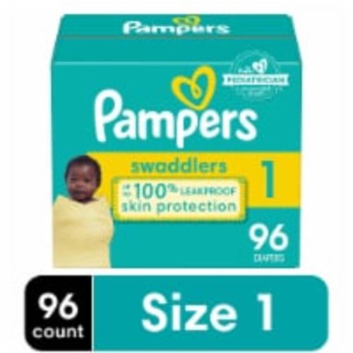 Pampers Swaddlers Newborn Baby Diapers Size 1 (8-14 lbs), 96 ct