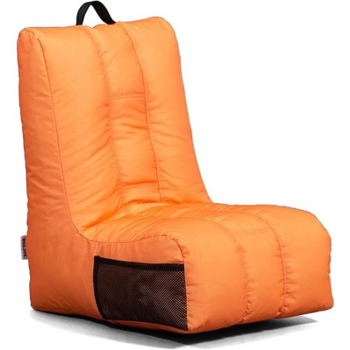 Big Joe Video Lounger Bean Bag Chair for Kids Bedroom and Gaming, Tangerine Smartmax, 2 feet