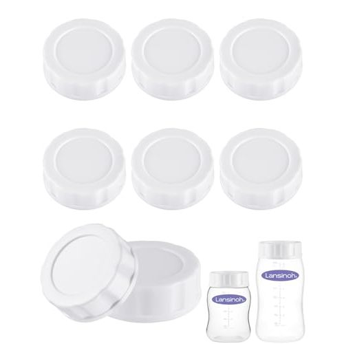 Baby Bottle Caps Compatible with Lansinoh Bottles, Travel and Storage Bottle Lids Replacement, 8 Count