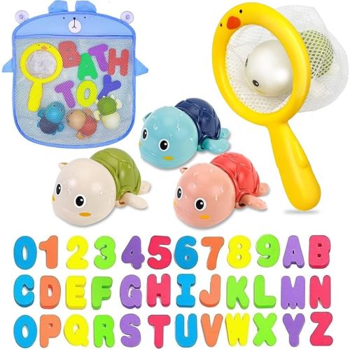 Bath Toys Kids Age 1-3 - Foam Bath Letters And Numbers Abc Alphabet Learning Toys Bathtub Toys Toddlers 2-4 Water Pool Shower Tub Toy Babies Infant 6-9-12-18-24 Months Gifts For 1-6 Year Old Boy Girl
