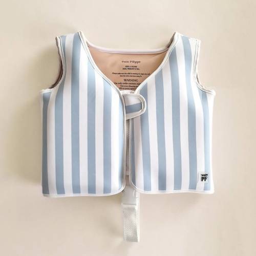 Swim Vest - 1-2y - Misty Blue Stripes