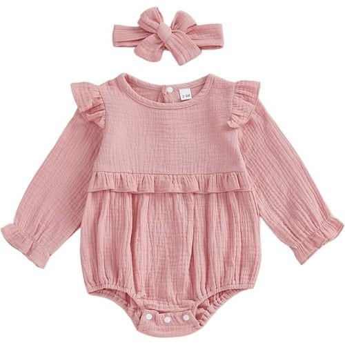 Long Sleeve Smocked Bubble Romper