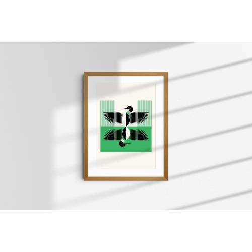Loon, Minnesota, Modern Bird Art Prints, Bird Wall Decor, Birds of North America, Unframed