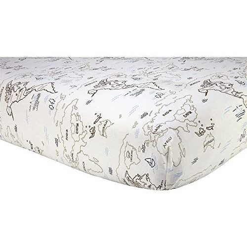 Sadie & Scout Crib Sheet, Zahara World Map
