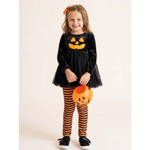 Shadowy Jack-o'-Lantern Velvet Outfit