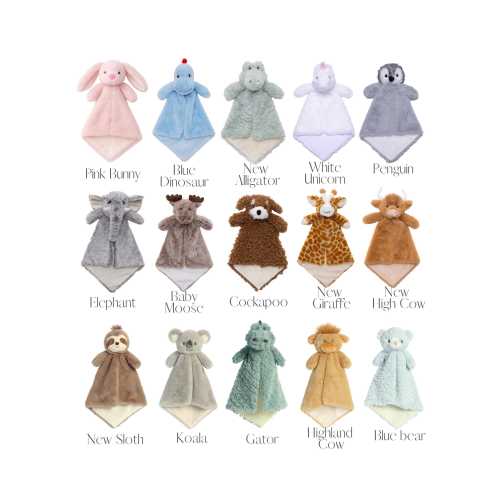 Personalized animal Lovey, Baby Shower Gift, Baby Name Blanket, Animal Lovey, Security Blanket, Gifts for Baby