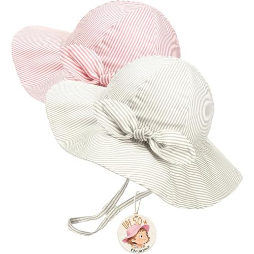 FURTALK Baby Sun Hat Toddler Beach Hats with UPF 50+ Sun Protection Wide Brim Girls Bucket Hat