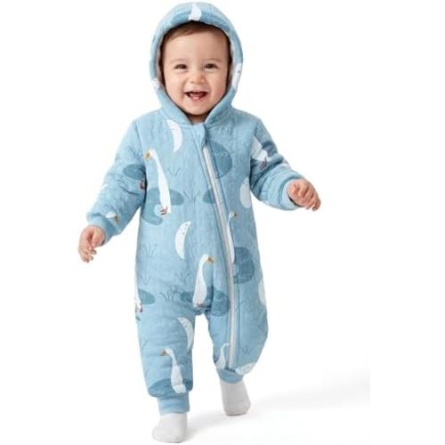 Unnivoll Baby Winter Clothes Cotton Baby Snowsuit for Boys Girls Long Sleeve Onesie Hooded Romper Newborn Jumpsuit Outfits