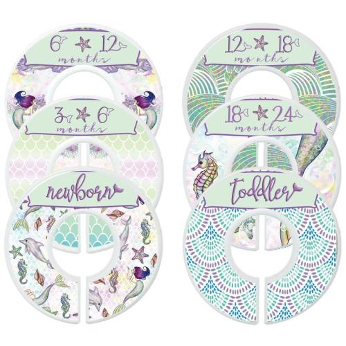 Baby Closet Dividers Closet Organizers Girl Mermaid Closet Dividers Purple Mint Green Nursery Custom Closet Dividers Kids Clothes Dividers