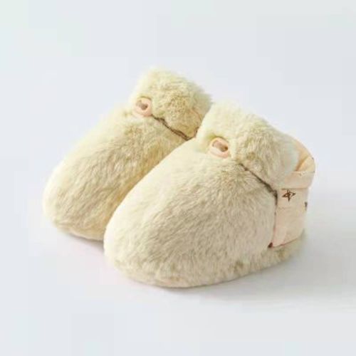 MyKids-USA Newborn Baby Solid Color Plush Warm Shoes Outfits In Autumn & Winter