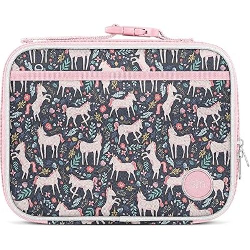 Simple Modern Kids Lunch Box for School | Reusable Insulated Lunch Bag for Toddler, Girl, and Boy | Meal Containers with Exterior & Interior Pockets | Hadley Collection | Unicorn Fields