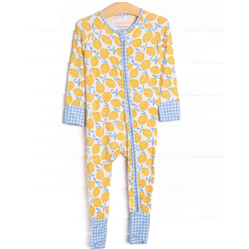 Lakeside Lemonade Bamboo Zippy Pajama, Yellow – Stitchy Fish