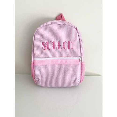 Personalized Baby Backpacks, Monogrammed Toddler Backpacks, Preschool Book Bag, Seersucker Backpack, Personalized Baby Gift