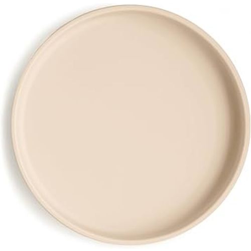 mushie Classic Silicone Suction Plate | BPA-Free Non-Slip Design (Shifting Sand)