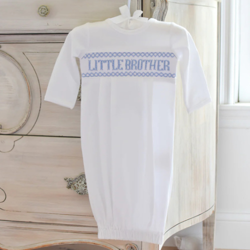 Little Brother Smocked Gown