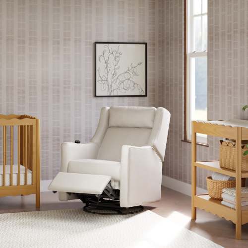 Babyletto Kiwi Deluxe Power Recliner and Swivel Glider with Heat and Massage