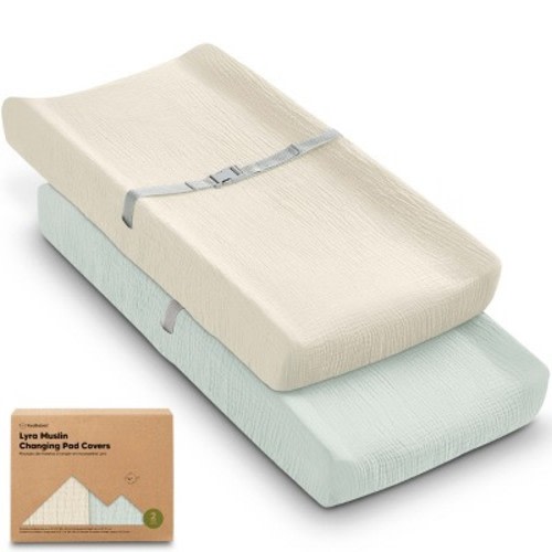 KeaBabies Lyra Muslin Changing Pad Cover for Baby Girls, Boys, Soft Organic Muslin Cotton Diaper Changing Table Cover Sheets, 32x16