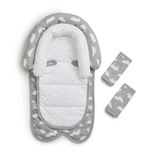 Munchkin® Brica® XtraGuard™ Head Support & Strap Cover for Baby Car Seats with Silver-Ion Technology, Mountains