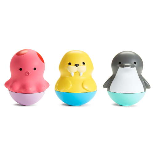 Munchkin Bath Bobbers Mold Free Baby and Toddler Bath Toy, 6+ Months, Dolphin/Walrus/Octopus
