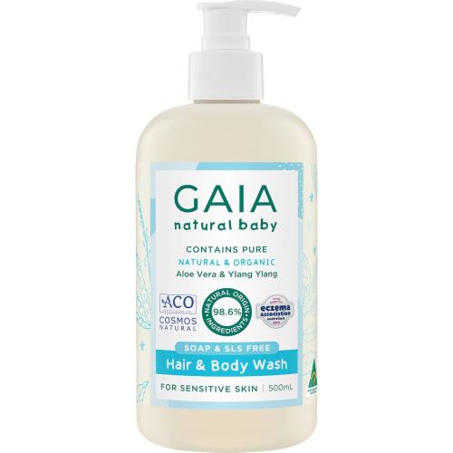 Gaia Natural Baby Hair & Body Wash 500mL | Woolworths