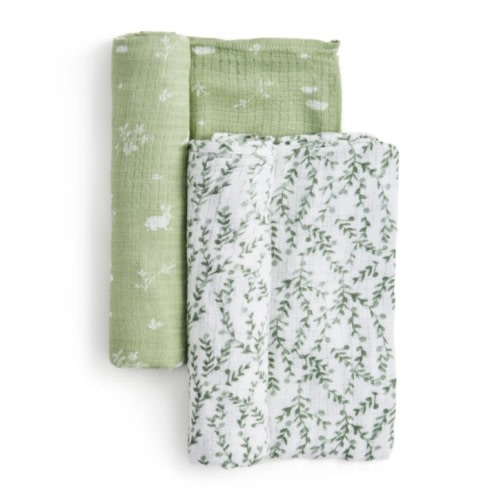 aden + anais nature friends essentials silky soft swaddles 2 pack
