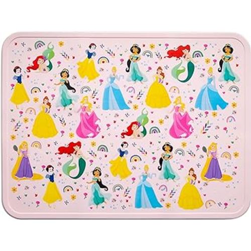Simple Modern Silicone Placemat for Baby, Toddlers, Kids | Non-Slip Baby Eating Table Food Mat for Restaurants and Dining Table | Piper Collection | Princess Rainbows