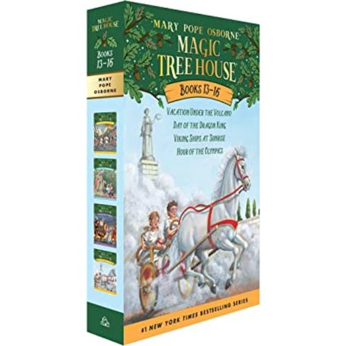 Magic Tree House Boxed Set, Books 13-16: Vacation Under the Volcano, Day of the Dragon King, Viking Ships at Sunrise, and Hour of the Olympics