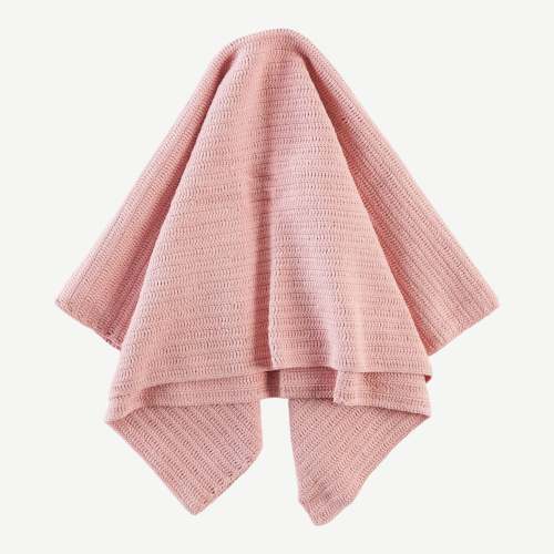 crochet blanket | rose | organic cotton crochet