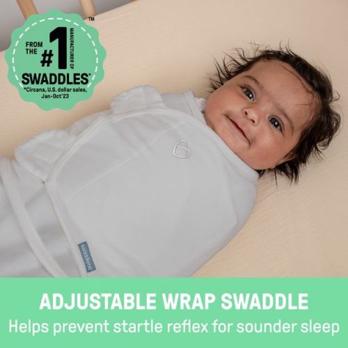 SwaddleMe by Ingenuity Baby Comfort 3pk Swaddle Wraps - Koala Trees 0-3m: Cotton, Classic Fit, Long Sleeve, Front Hook and Loop Fastener