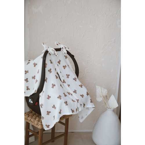 Cotton Muslin Baby Stroller Cover ,Baby Car Seat Canopy , Cotton Baby Stroller Cover ,Baby Shower Gift, Newborn Gift