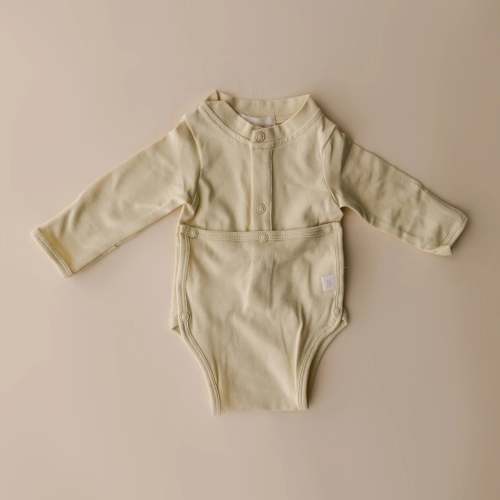 front flap onesie | buttercream