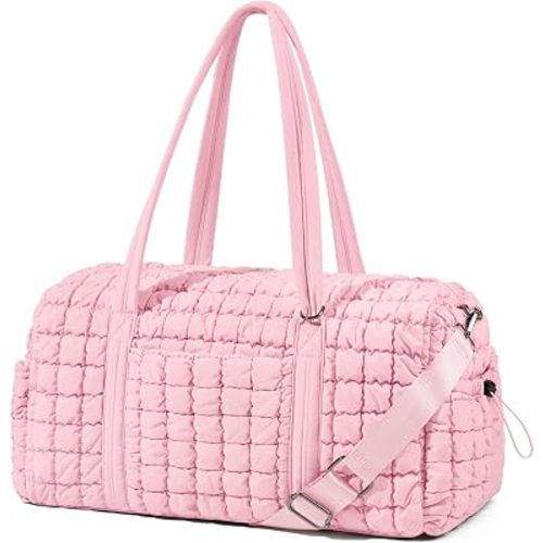 Quilted Travel Duffle Bag Puffer Weekender Bag Overnight Bag Duffel Gym Bag
