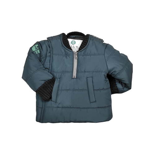 Buckle Me Baby Coat - Safer Car Seat Coat Boys Winter Jacket - Deepest of Oceans Blue - Size 6/9 Months