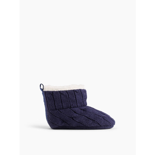 Baby Sherpa-Lined Sweater Booties