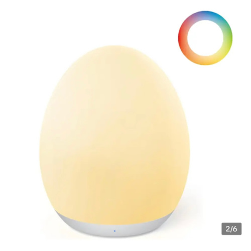 Portable Egg Night Light for Kids,Babies, Rechargeable Tap Light with 7 RGB Colors,Timer and Touch Control - TikTok Shop