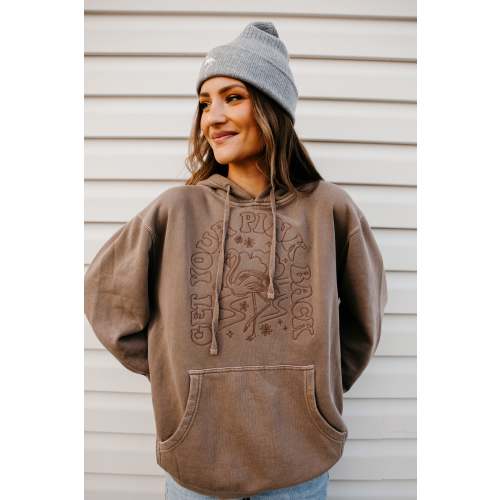 Get Your Pink Back™ Embroidered Hoodie Clay
