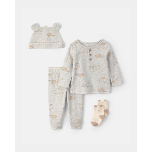 Baby 4-Piece Bear Layering Set - Grey | Carter's