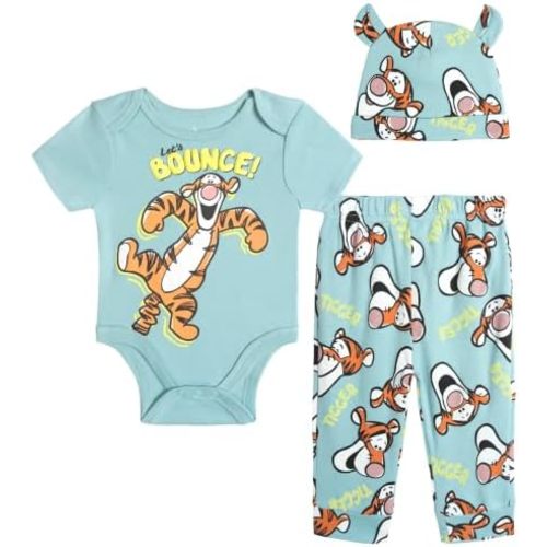Disney Baby Boys' New Baby 3-Piece Bodysuit Pants and Hat Set