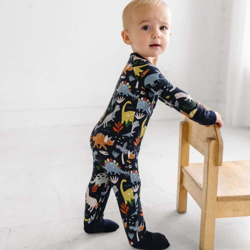 Navy Jurassic Jungle Zippy - Little Sleepies