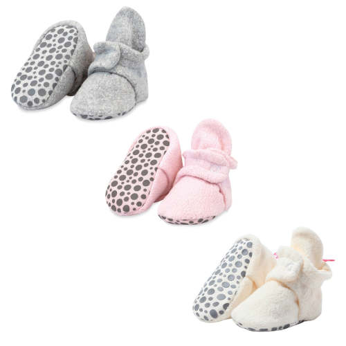 Cozie Fleece Gripper Baby Bootie 3 Pack – Zutano