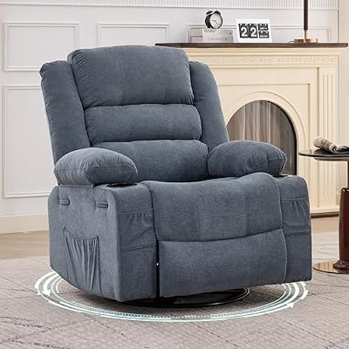 Garvee Rocking Recliner Chair for Adults Wide 360° Swivel Rocker Recliner