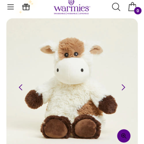 Weighted Cow Warmies | Microwavable Cow Stuffed Animal