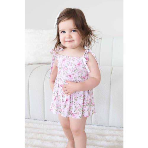 Smocked Twirl Bodysuit | Bows in Bloom