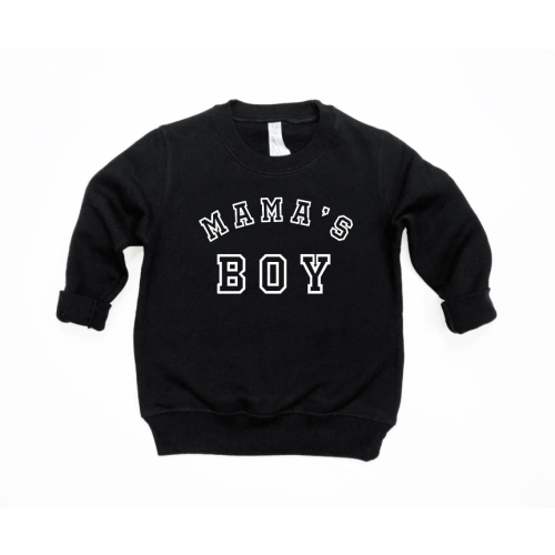 Mama's Boy Varsity Pullover - White Design – Worn Wild