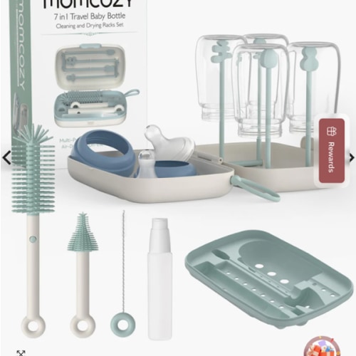 Momcozy Innovative Push-Press Design Bottle Brush Kit