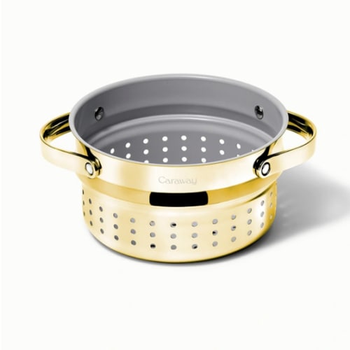 Caraway Small Steamer | Glossy Gold