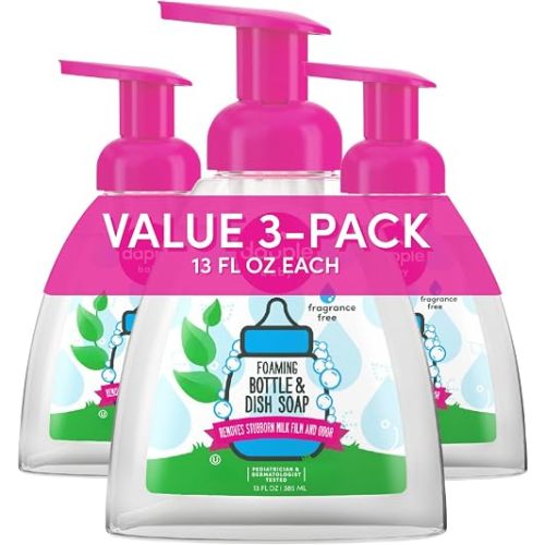 Dapple Baby - Fragrance-Free Foaming Bottle & Dish Soap - 13 fl oz (3 Pk)