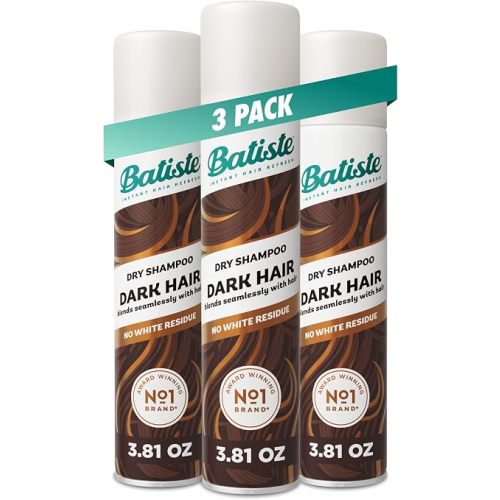 Batiste Dark Dry Shampoo, Waterless shampoo, 3.81oz 3 pack