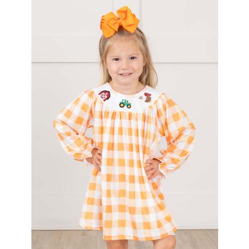 Down on the Farm Smocked Gingham Dress