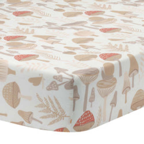 Mushroom Meadow Organic Cotton Crib Sheet